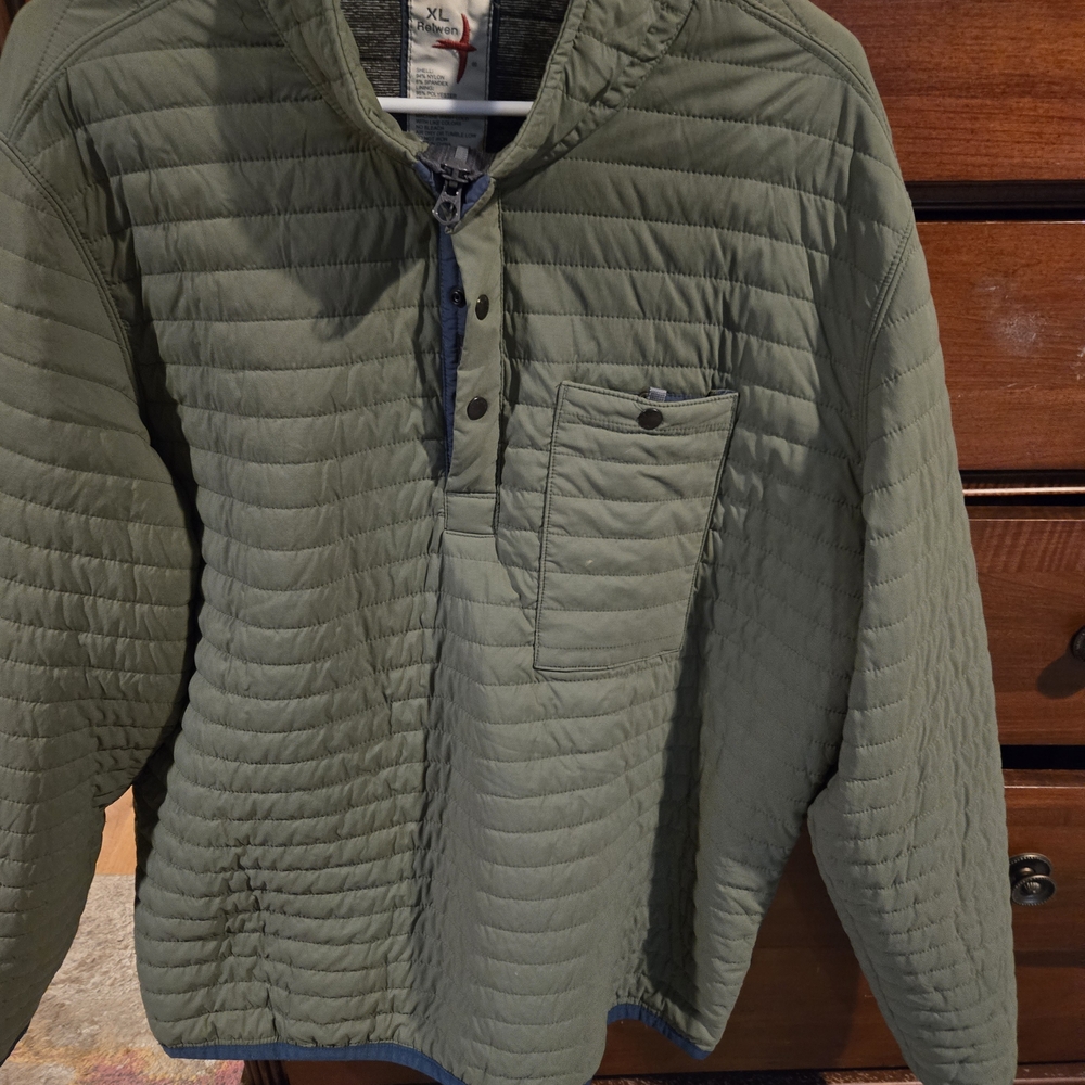 Men's Olive Quilted Military Jacket